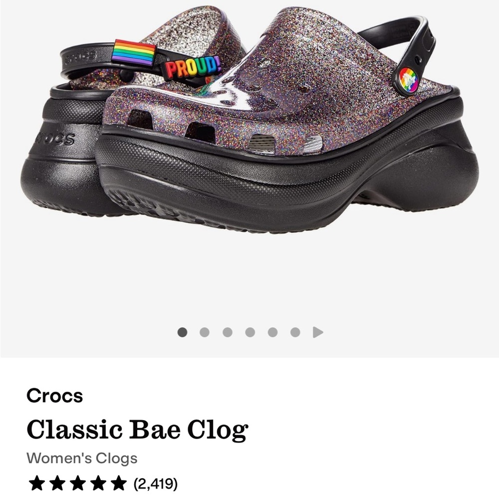 CROCS Kids Glittery Classic Bae Clog - Multicolor